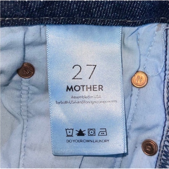 MOTHER High Waisted Looker Skinny Clean Sweep Dark Wash Jeans Size 27 - Picture 15 of 15